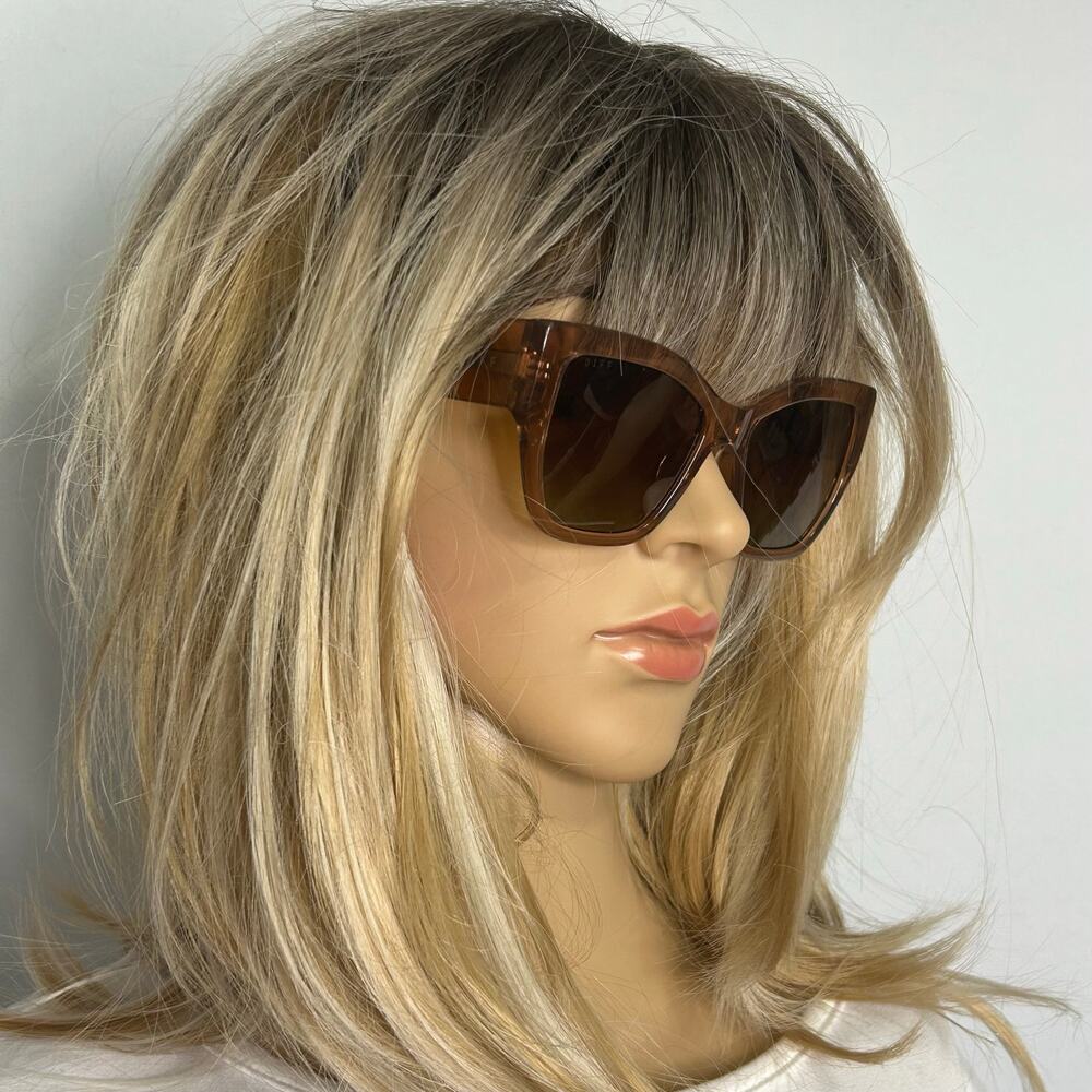 DIFF Eyewear Vivienne Sunglasses CFBGP Brown Gradient 56-18-140 w/ Case